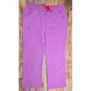 Figs Women's FIONx Kade Cargo Scrub Pants XLR Pink NEW NWT